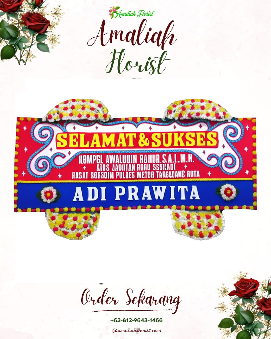 Papan Bunga Ucapan Selamat Rawalo